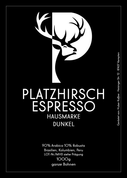 Platzhirsch Crema - Espresso Bohnen 1kg
